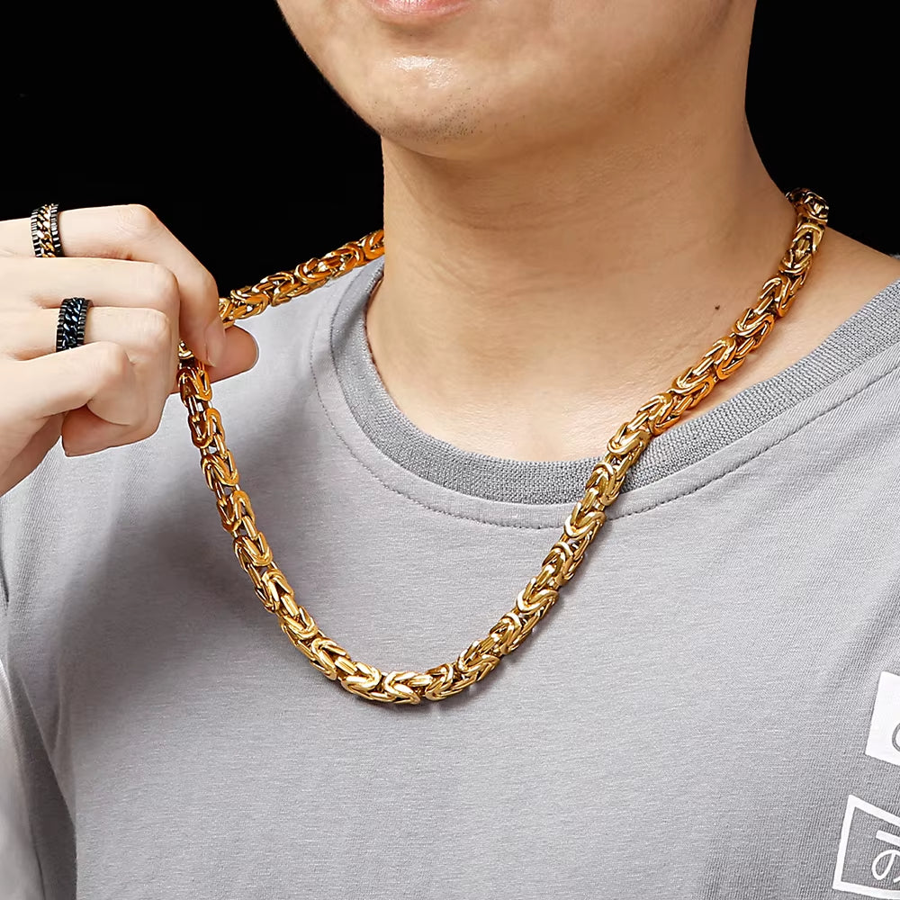 18K Paris Chain – Luxury Byzantine Stainless Steel | DAILY DRIPZ