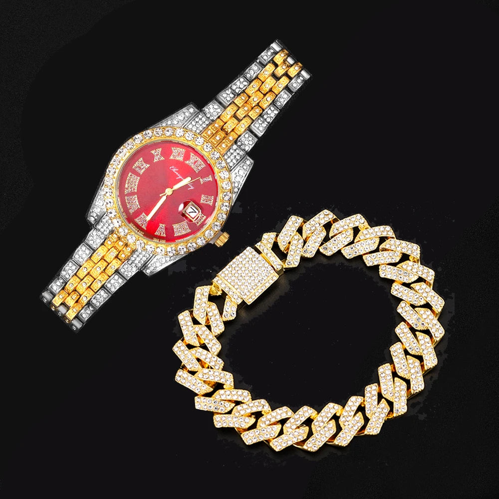 18k Diamond Watch & Bracelet